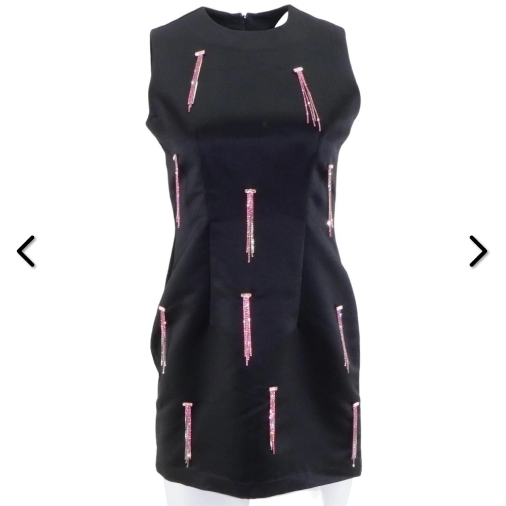 NWT Black Dress w/ Pink Tassles